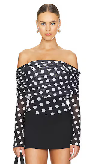 Maxine Bodysuit in Diagonal Dot | Revolve Clothing (Global)
