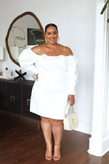Loving this little white dress from eloquii. Wearing the size 18 perfect for a bridal shower, graduation or birthday dress 
Wedding grad plus curvy size 18 size 20

#LTKPlusSize #LTKParties #LTKFindsUnder100