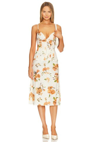 Mesh Midi Skirt in Ivory Multi | Revolve Clothing (Global)