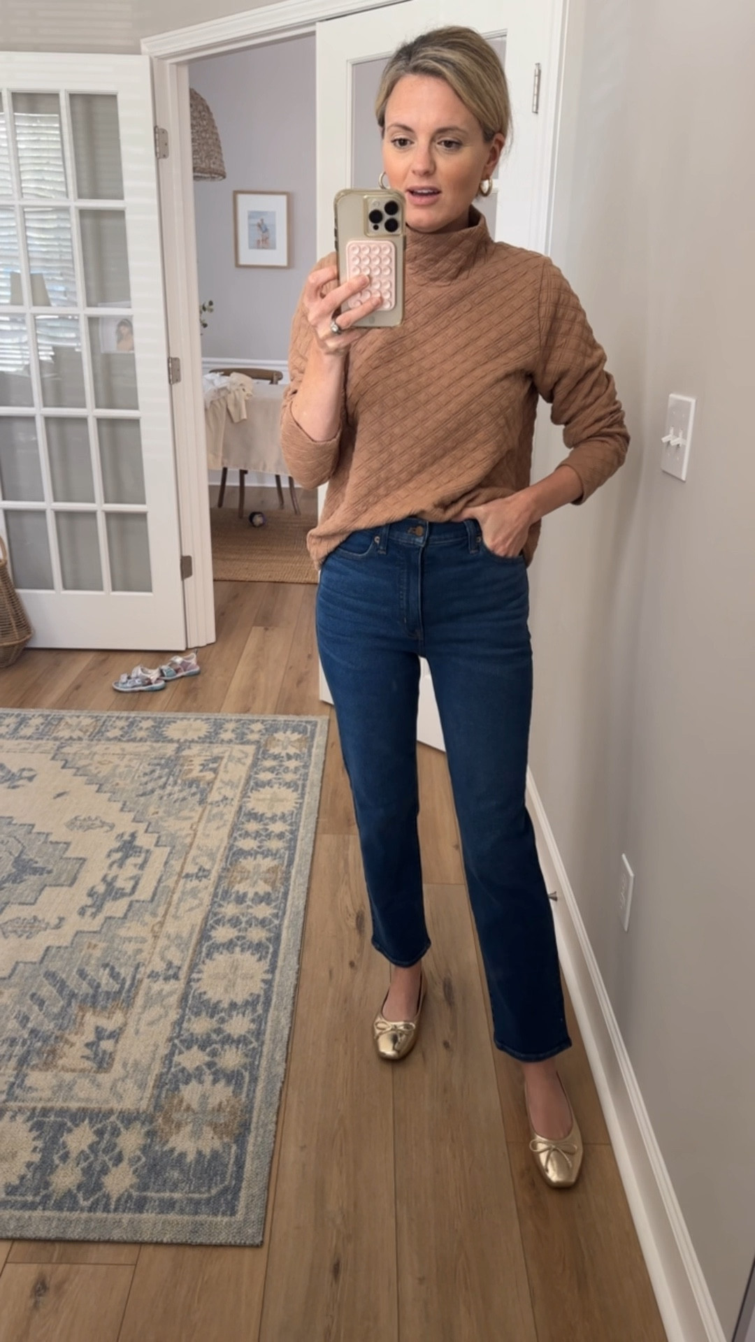 Noticed a few things on sale on the Jcrew factory website! This pretty quilted mockneck pullover is under $30 and my denim are under $50! Wearing the size small sweater and denim are TTS

#LTKShoeCrush #LTKSaleAlert #LTKFindsUnder100