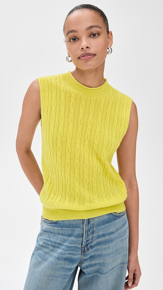 Guest in Residence Cable Vest In Cashmere | Shopbop | Shopbop