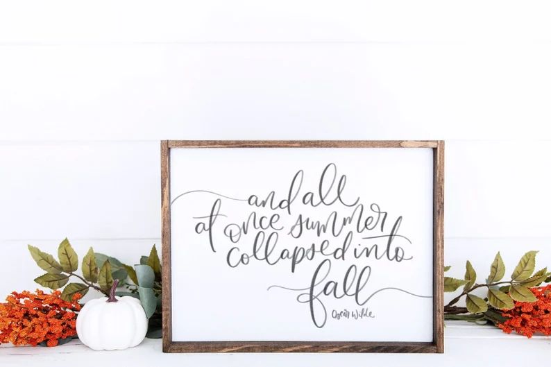 Summer Collapsed Into Fall Printable Wall Art Fall Print - Etsy | Etsy (US)