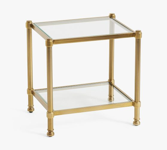 Everson Square Glass Side Table (22.5") | Pottery Barn (US)