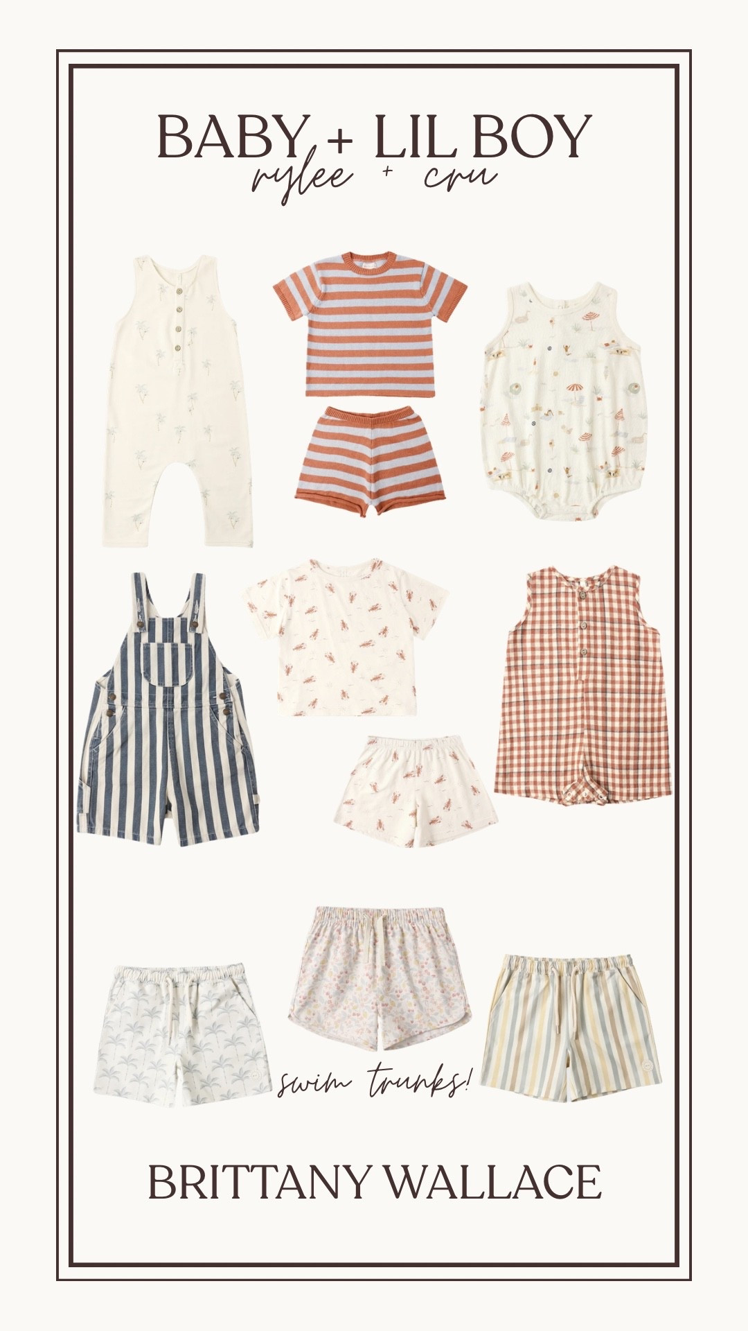 Rylee + Cru spring and summer clothes!!
baby and toddler boy clothes, spring outfits, summer outfit, matching sets, swim trunks, overalls, baby bubble romper

#LTKBaby #LTKKids #LTKootd