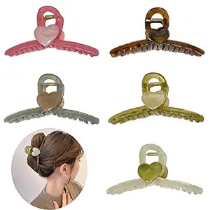 Big Hair Claw Clips Large Butterfly Hair Clips for Women 5 Pcs No Slip Claw Clip Hair Clamp Grips... | Amazon (US)