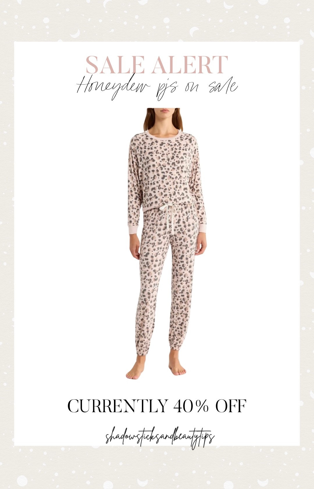 Honeydew leopard pj set currently on sale for under $40

#LTKSaleAlert #LTKFindsUnder50 #LTKSeasonal