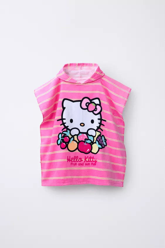 HELLO KITTY © SANRIO TERRYCLOTH PONCHO | Zara Canada