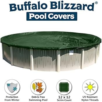 Buffalo Blizzard Ripstopper Green Winter Cover for 18-Foot Round Above-Ground Swimming Pool | 4-Foot | Amazon (US)