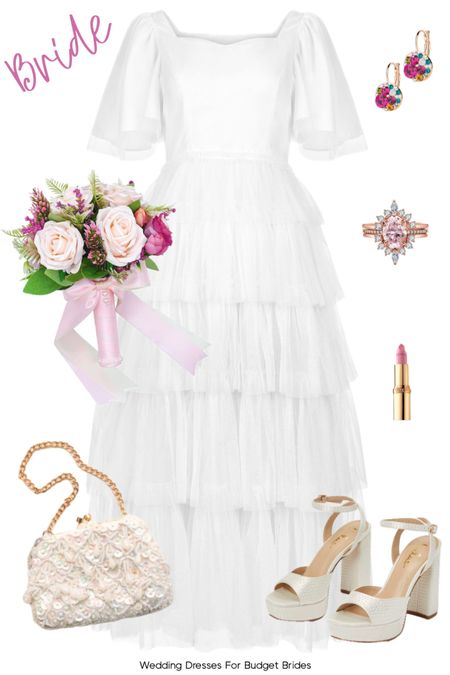 Feminine and whimsical summer outfit for the bride to be.

#cottagecoreaesthetic #ruffleddresses #whiteoutfits #shortweddingdress #bridalaccessories 

#LTKWedding #LTKStyleTip #LTKSeasonal