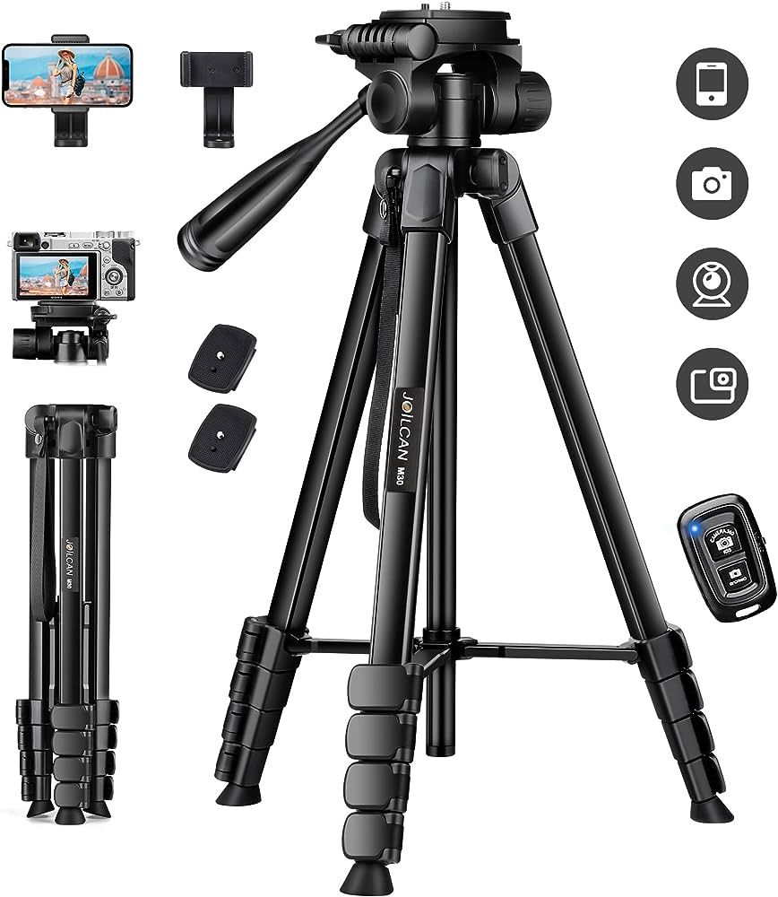 JOILCAN Phone Tripod, 68" Tripod for Phone Stand Video Recording Photos, Travel Floor Tripods Com... | Amazon (US)