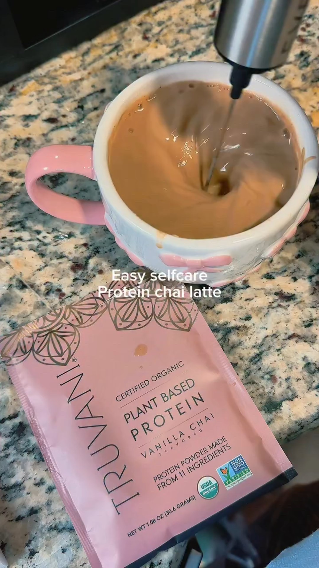 Fall season protein chai coffee 🍁 — the perfect sweet treat that also helps you get in your protein!
 Truvani always keeps it simple — organic, clean, and tastes good.

Who else is team chai this fall? 🙋‍♀️

#truvani #truvaniproteinpowder #protein #healtylifestyle #coffeeoftheday #targetfinds 

#LTKFindsUnder100 #LTKFindsUnder50 #LTKFamily