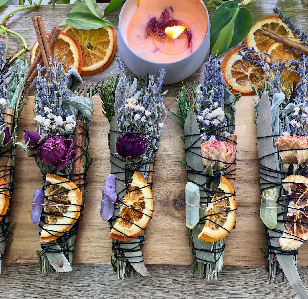 ENERGY RELEASE Smoke Cleansing Bundle, Herbal Smoke Cleansing Sticks,  White Sage Alternative Flo... | Etsy (US)