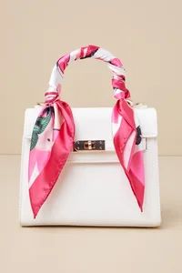 Mayfair White Scarf Handle Handbag | Lulus