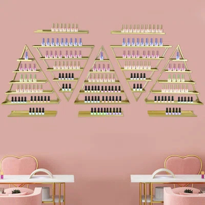 Wall-Mounted Triangular Nail Polish Racks | Wayfair North America