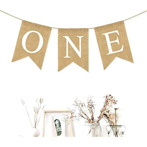 ONE High Chair First Birthday Burlap Banner Nautical Cake Smash Photo Prop Party Theme Décor Sha... | Amazon (US)