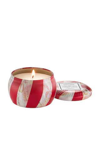 Voluspa Crushed Candy Cane Boxed Mini Pedestal Candle from Revolve.com | Revolve Clothing (Global)