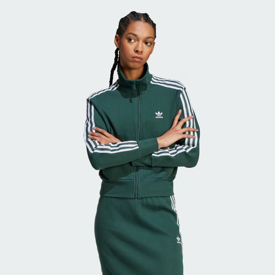 adidas Adicolor Knit Top Mineral Green XL Womens | adidas (US)