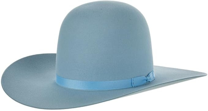 Rodeo King 7X Powder Blue 4 Inch Brim Open Crown Felt Hat | Amazon (US)