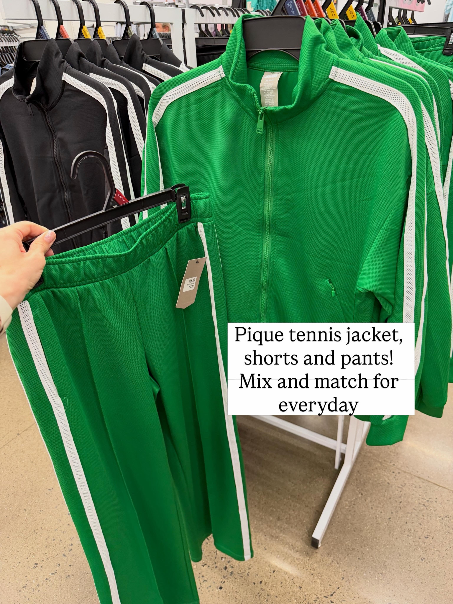 Walmart pique tennis jacket, pants and shorts #walmartfashion