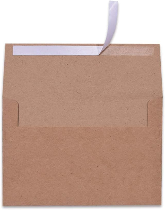 100 Pack, Size A4, 100lbs Brown Kraft Paper 4 x 6 Envelopes - For 4x6 Cards| Self Seal| Perfect f... | Amazon (US)