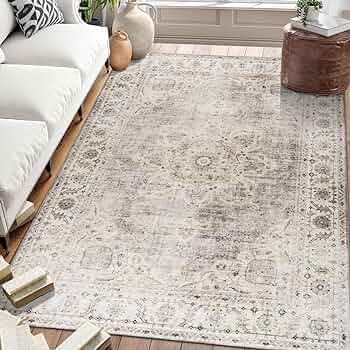 ReaLife Machine Washable Area Rug - Living Room Bedroom Bathroom Kitchen Entryway Office - Padded... | Amazon (US)