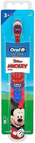 Oral-B Kid's Battery Toothbrush Featuring Disney's Mickey Mouse, Soft Bristles, for Kids 3+ | Amazon (US)