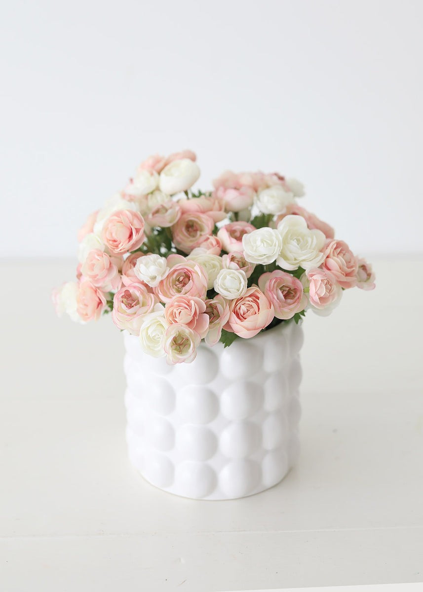 Hobnail Textured Pot in White - 5.25 | Afloral (US)