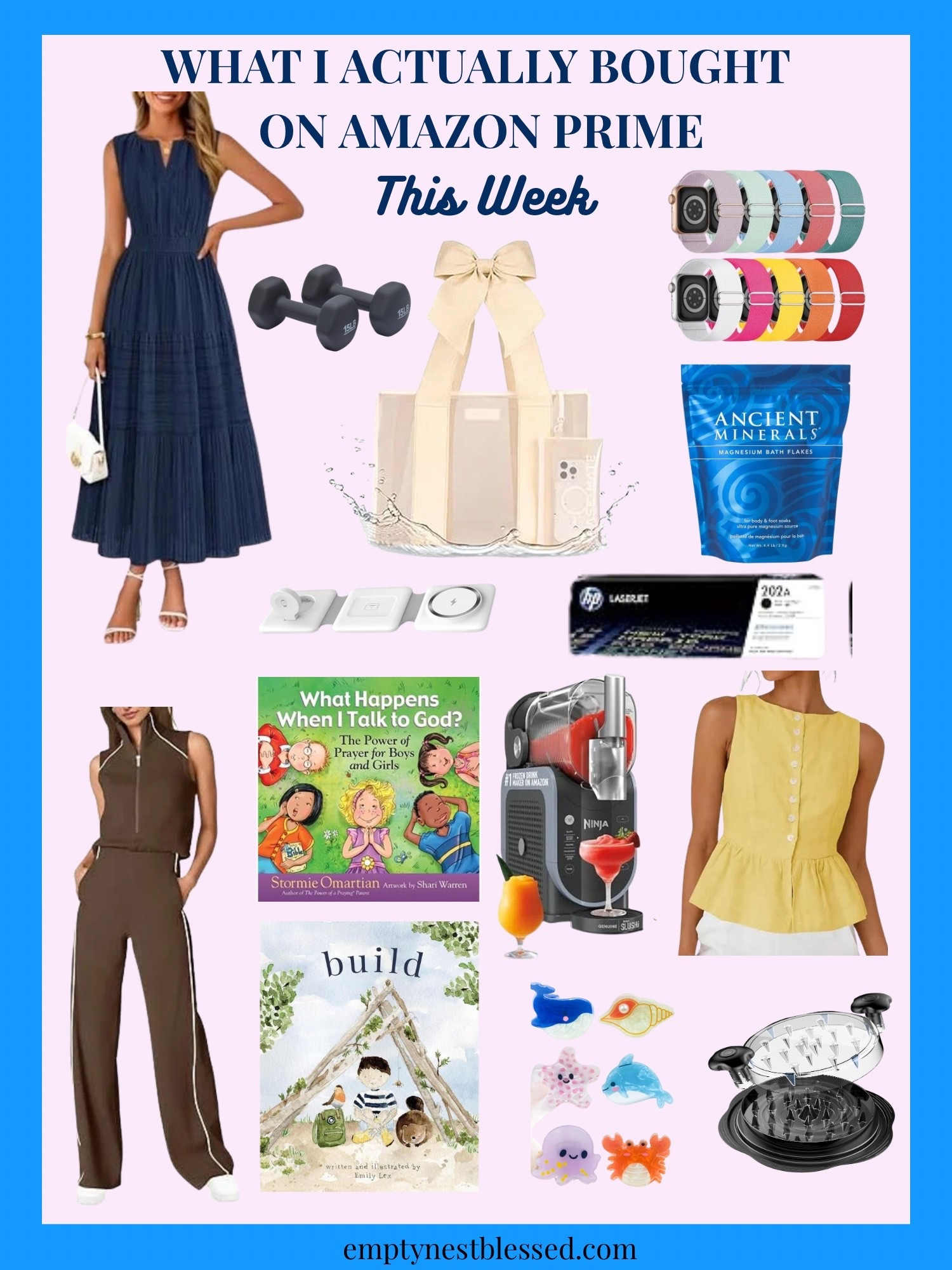 Want to see what I actually bought during Amazon Prime week? 

I thought it would be fun to share what actually ended up in my Amazon cart this week! Just like most weeks, it was a mix of practical restocks (my beloved Magnesium Bath Flakes that help me sleep so well and printer ink!), things I was happily influenced to buy (thanks, Beth, for convincing me I needed that chicken shredder!), a few surprises for the grandbabies, and a couple of Prime Sale splurges I probably wouldn’t have grabbed otherwise (I’m looking at you, Casemate Jelly Tote!). Not everything is part of Prime Sale, but quite a few of these finds are!

#LTKOver40 #LTKSaleAlert #LTKKids