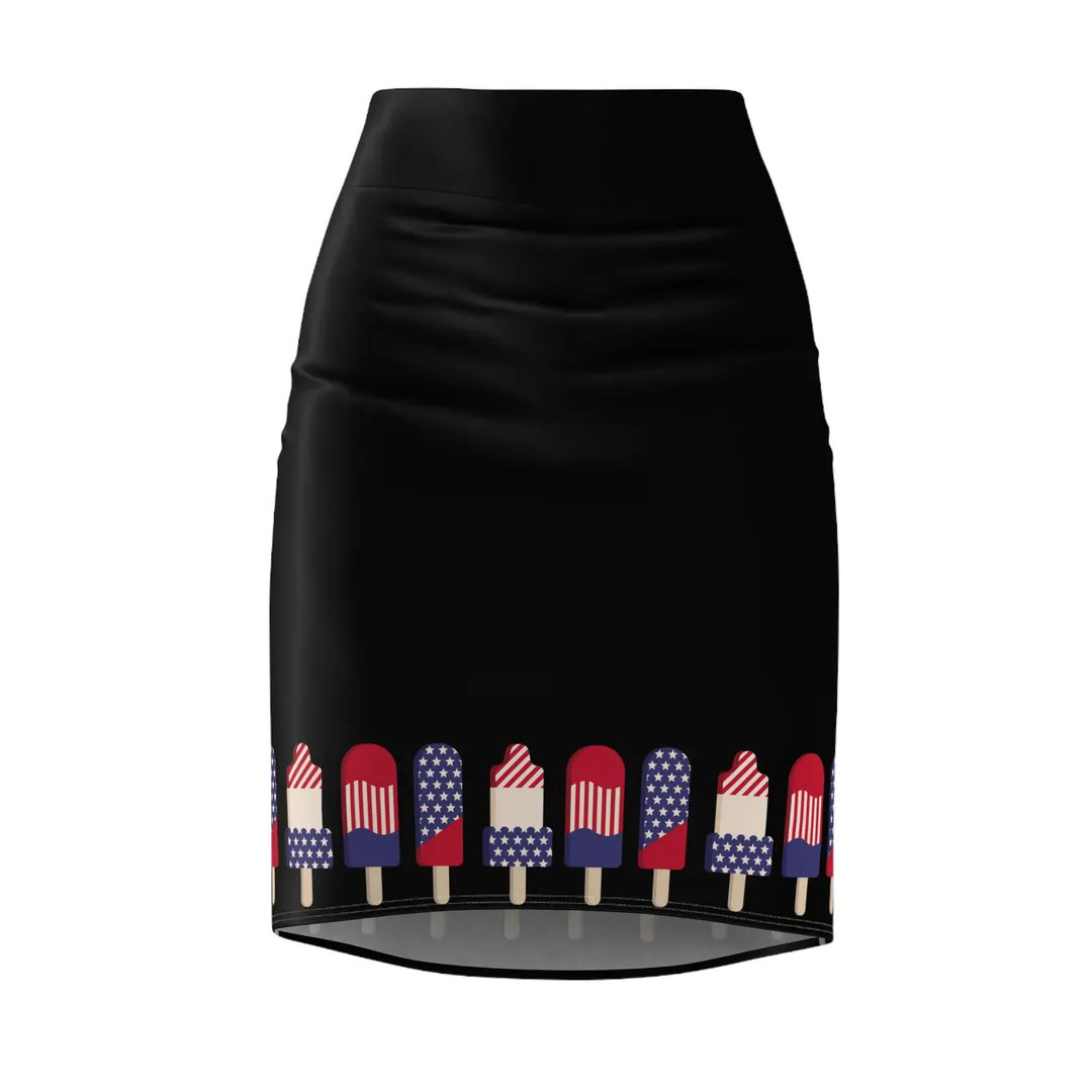 Patriotic Popsicle Pencil Skirt - Perfect for Summer Celebrations, 4th of July Outfits, Party Att... | Etsy (US)