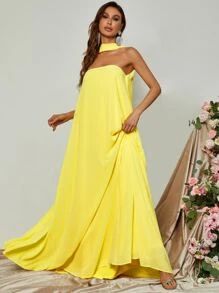 Choker Neck Backless Maxi Formal Dress SKU: sw2212072226886285(27 Reviews)$40.49$38.47Join for an... | SHEIN