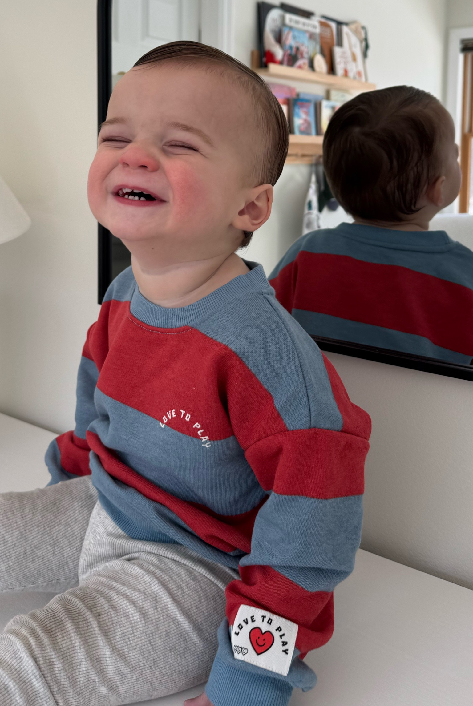 Little boys’s cute sweatshirt 🩵❤️ he’s wearing a 3T for an oversized fit

Toddler boy// baby boy outfit// toddler clothes

#LTKBaby #LTKKids #LTKStyleTip