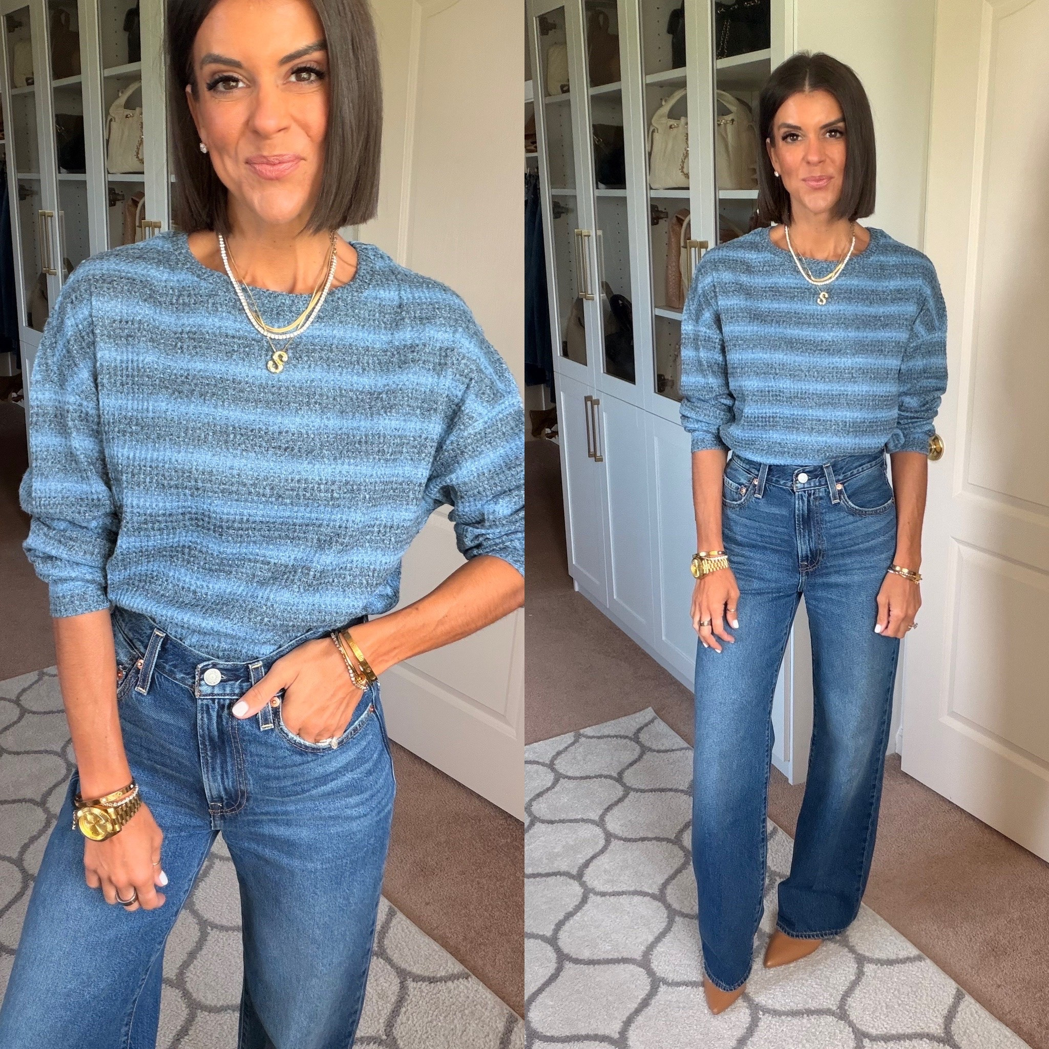Size small in sweater jeans tts

#LTKdayinmylife #LTKgrwm #LTKmomlife