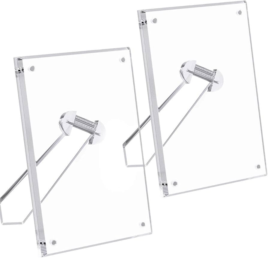 NIUBEE 5x7 Picture Frame, Acrylic Clear Photo Frame with Magnets for Tabletop Display, 2 Pack | Amazon (US)