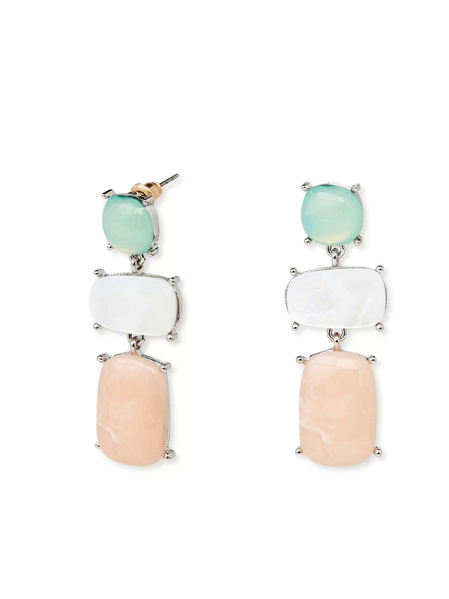 Time And Tru Women’s Stone Drop Earrings | Walmart (US)