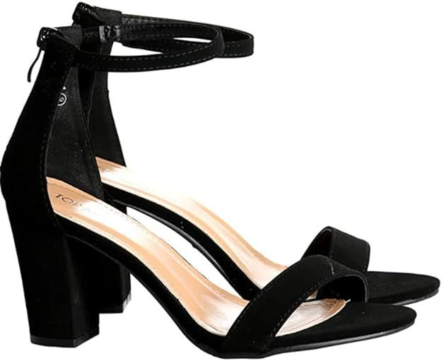 TOP Moda Hannah-1 Fashion Women's Ankle Strap High Heel Sandal Shoes | Amazon (US)