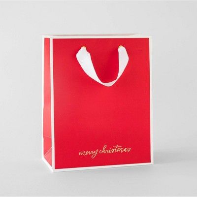 Cub 'Merry Christmas' Gift Bag Red/White - Sugar Paper™ + Target | Target