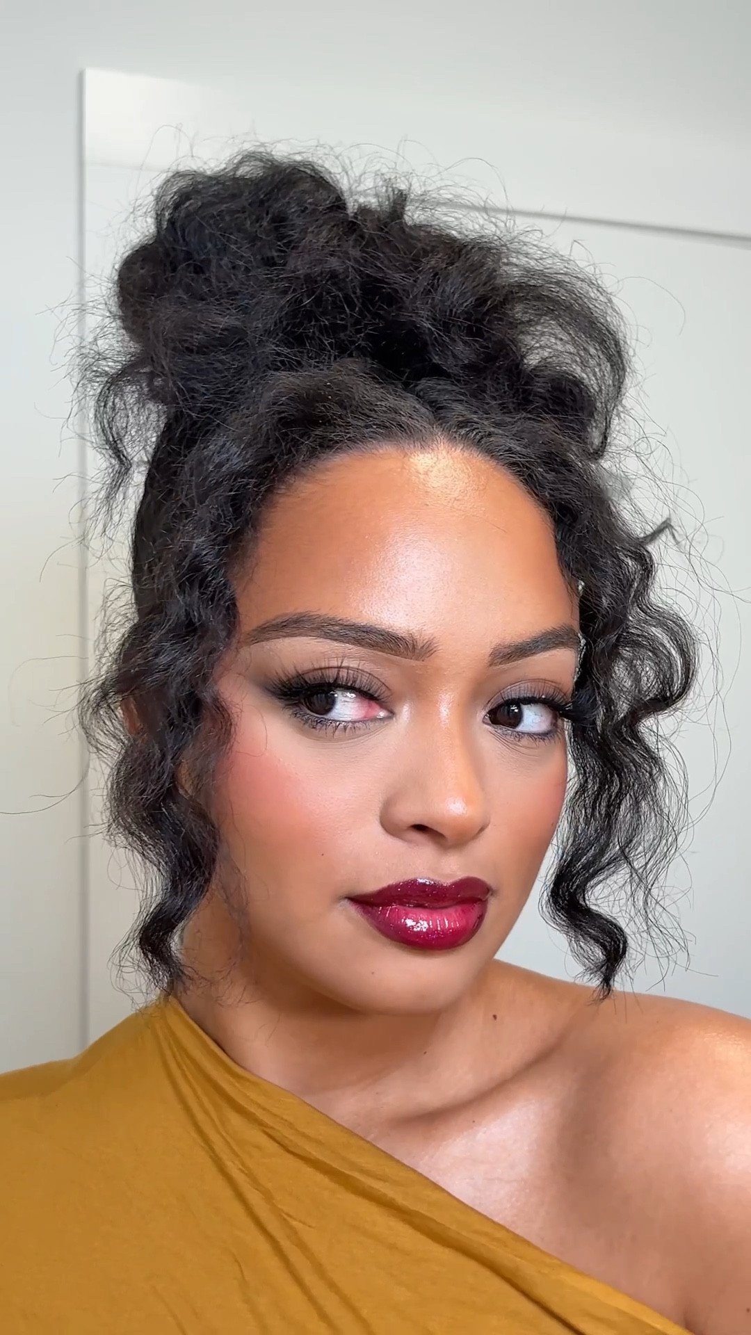 Who doesn’t love a full glam look + messy bun combo!? This look is so romantic, I’m obsessed! 

#LTKValentine #LTKBeauty #LTKgrwm