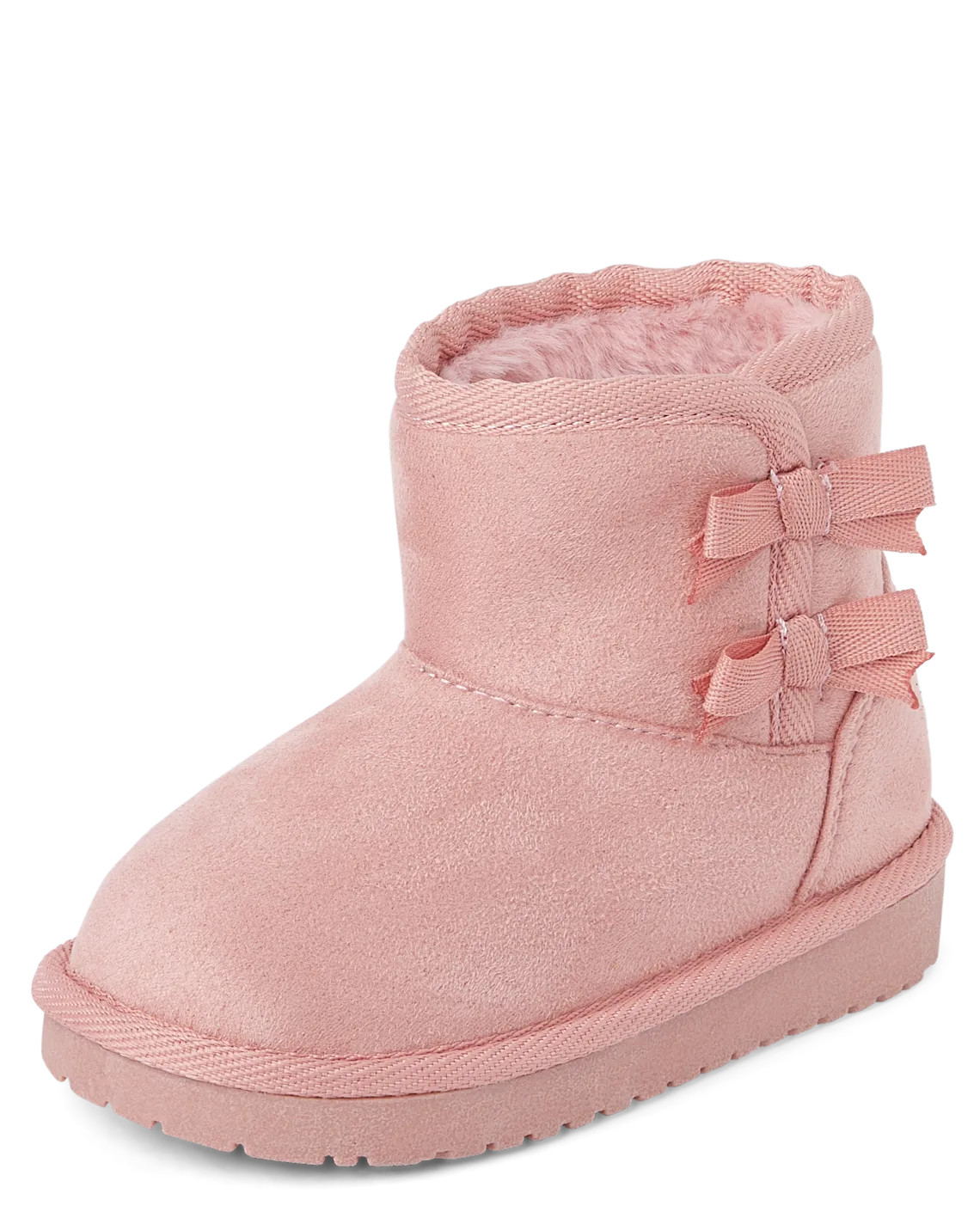 Toddler Girls Bow Platform Teddy Boots - pink | The Children's Place