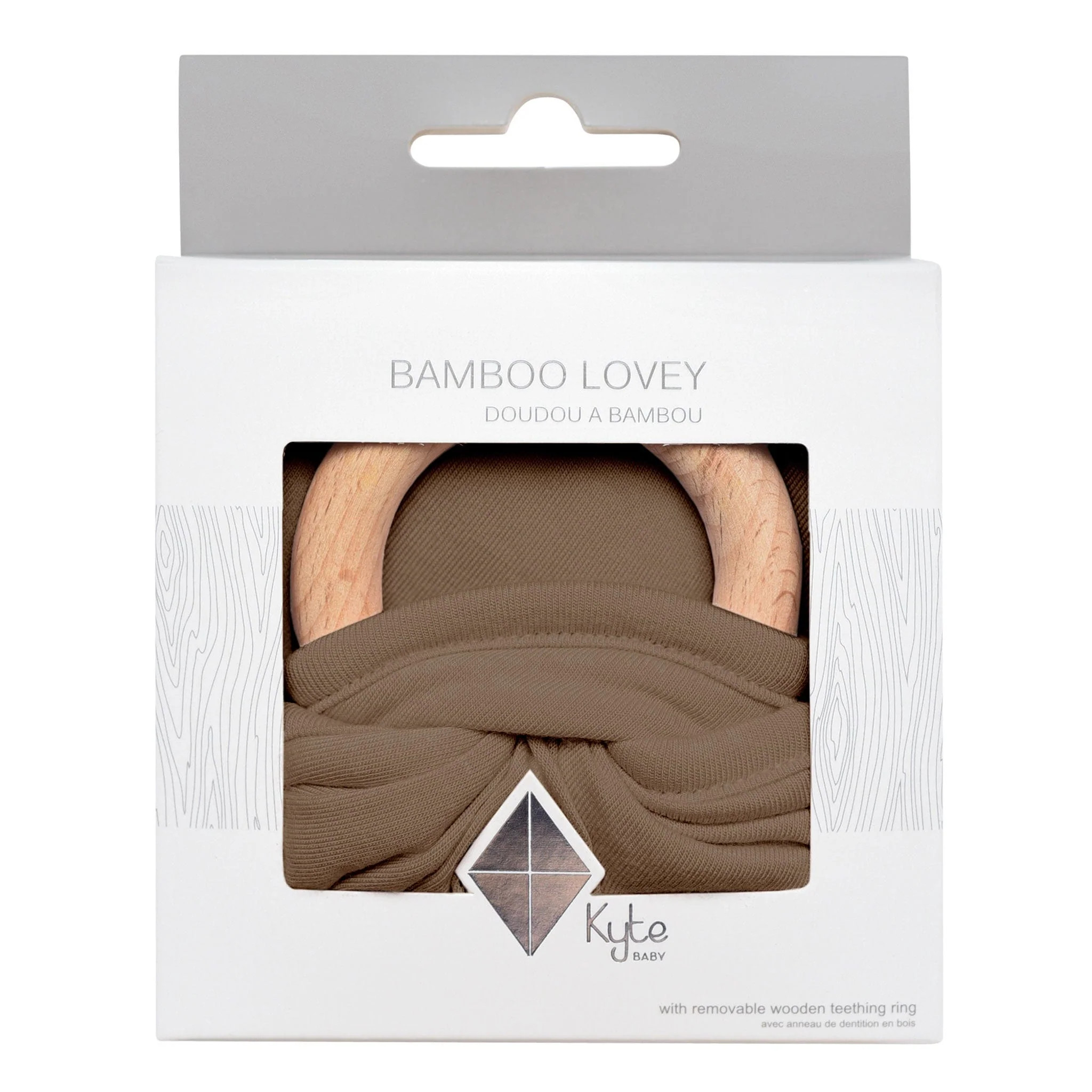 Lovey in Coffee with Removable Teething Ring | Kyte BABY