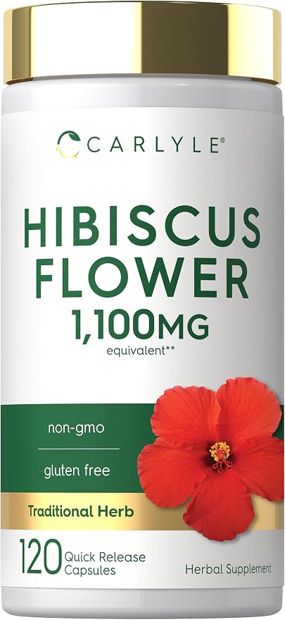 Carlyle Hibiscus Flower Extract | 120 Capsules | Non-GMO, Gluten Free Supplement | Amazon (US)