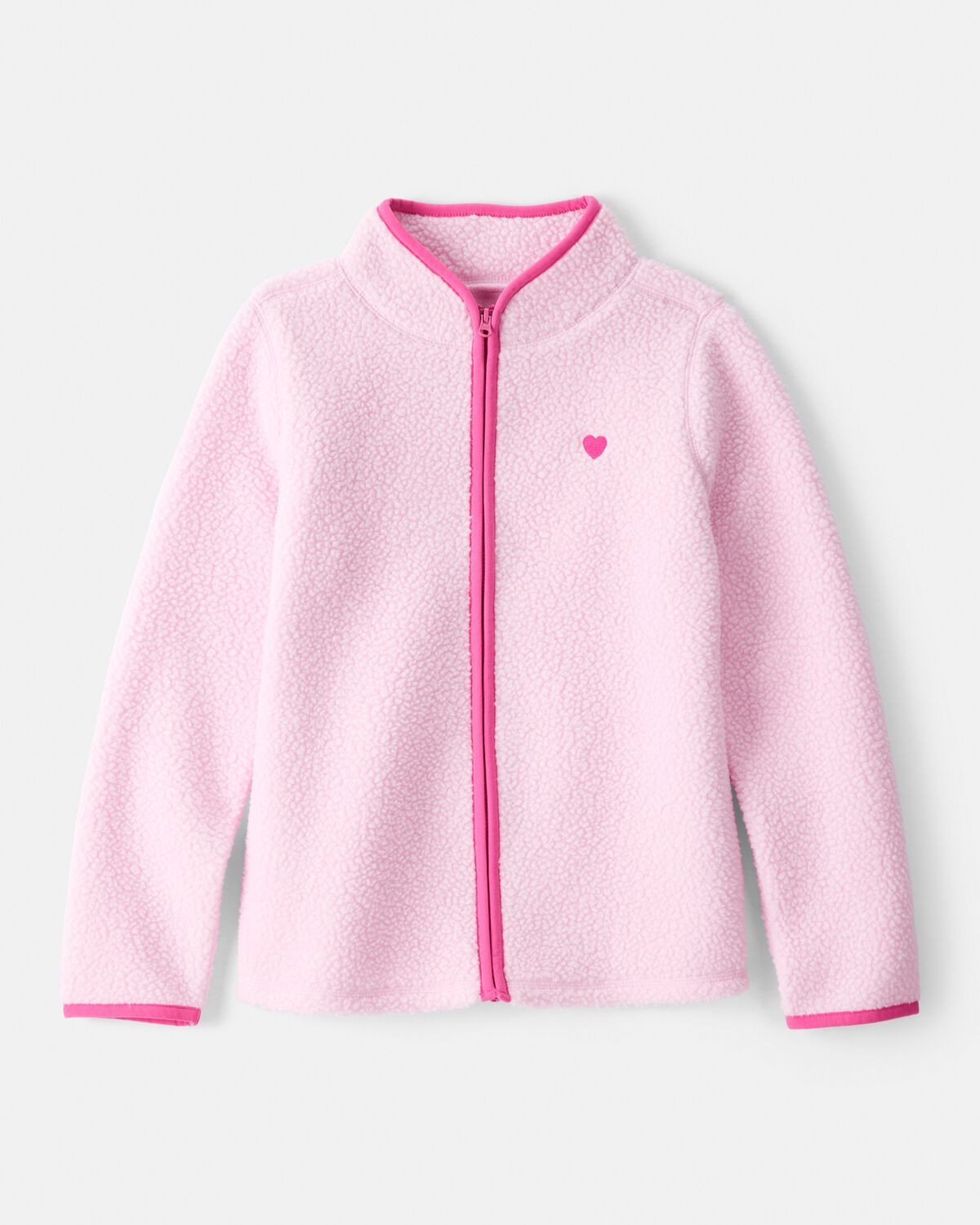 Girls Microfleece Long-Sleeve Zip-Up Jacket - Pink | Carter's Inc