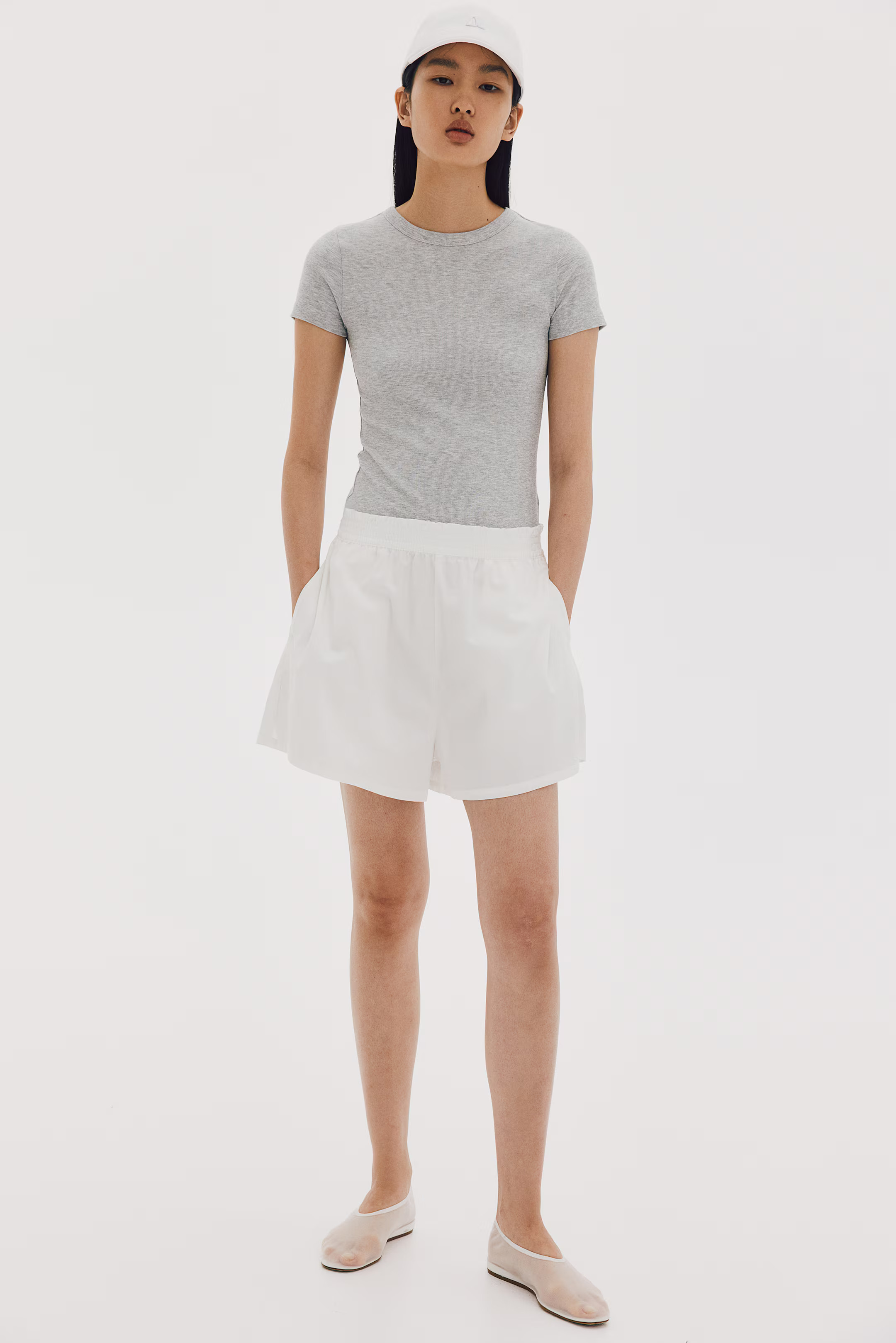 Ribbed Modal-blend T-shirt | H&M (US + CA)