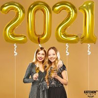 2021 Balloons Gold For New Years Eve Decorations - Large, 40 Inch | Party Supplies Nye Décor & Gradu | Etsy (US)