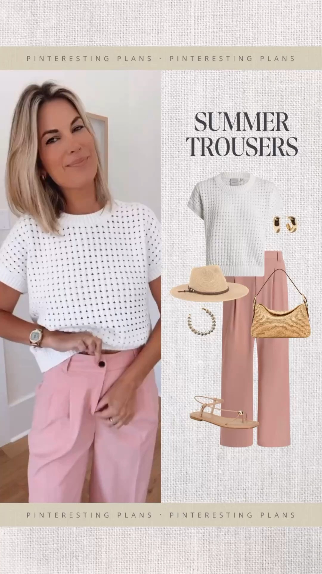 I am 5’11” wearing size small and small 32” inseam in the pink trousers.  Vacation outfit. Summer outfit.

#LTKootd #LTKTall #LTKTravel