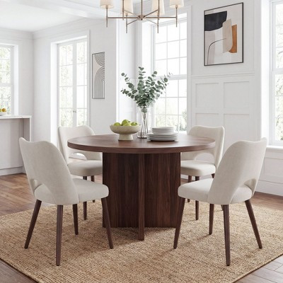 Set of 4 Velvet Upholstered Dining Chairs with Curved Cutout Back, Kitchen Side Chairs for Dining Room, Living Room or Cafe - Green | Target