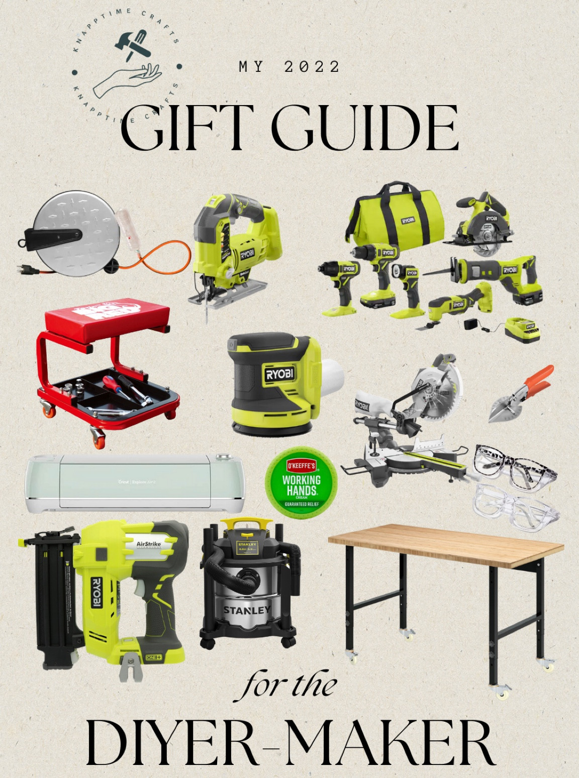 The DIYEr & maker! tools! Gift guide for the DIY’er. Drill, worktable, laser level, tile saw, scaffold, nail gun, clamps, stool, workbench, lotion, extension cord, #diyergiftguide #howto #giftsforher #giftsfor him #tools 

#LTKCyberweek #LTKHoliday #LTKGiftGuide