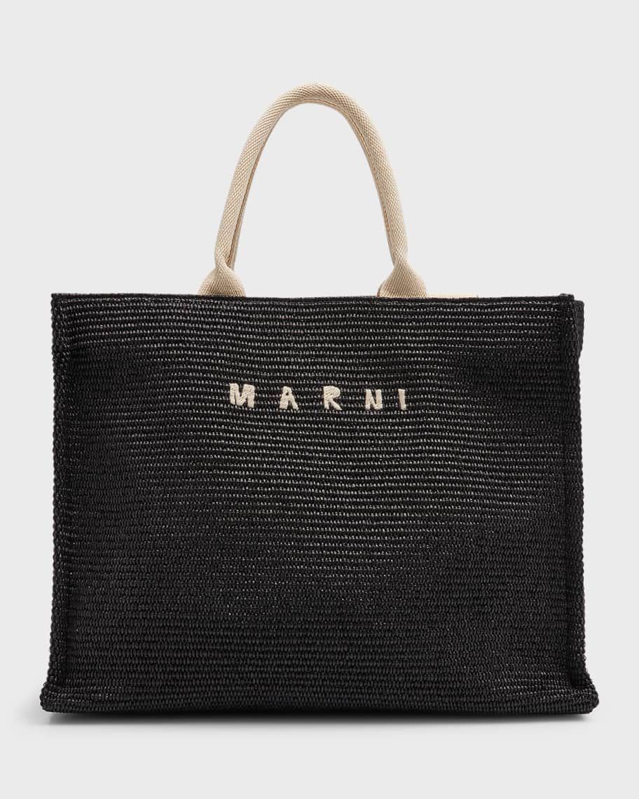 Marni Large Box Fabric Tote Bag | Neiman Marcus