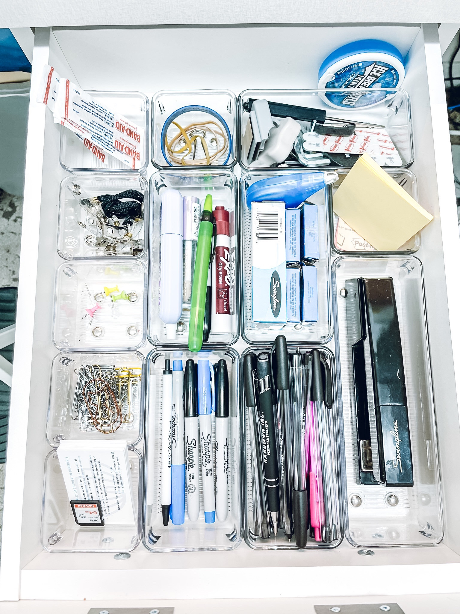 Office organization✨ IDesign Linus Deep Drawer Organizers. Amazon SHARPIE S-Note Creative Markers, Assorted Colors.