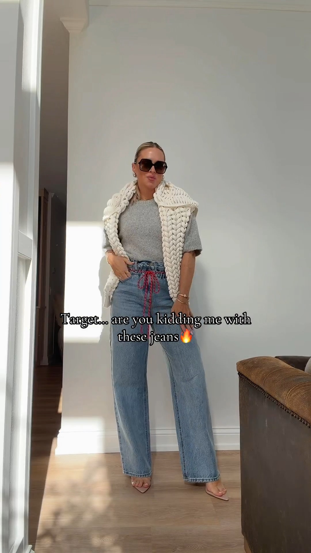 Obsessed with these Target jeans!🤍
Love the cinched elastic waist + wide leg
Whole outfit is Target 🙌
I’m in a 4 and could do a 2
➡️ If you’re in between sizes, size down



Target jeans, Target outfit, Amazon fashion, spring outfits, affordable fashion, wide leg jeans, casual OOTD. Date night. 

#LTKootd #LTKSeasonal #LTKgrwm