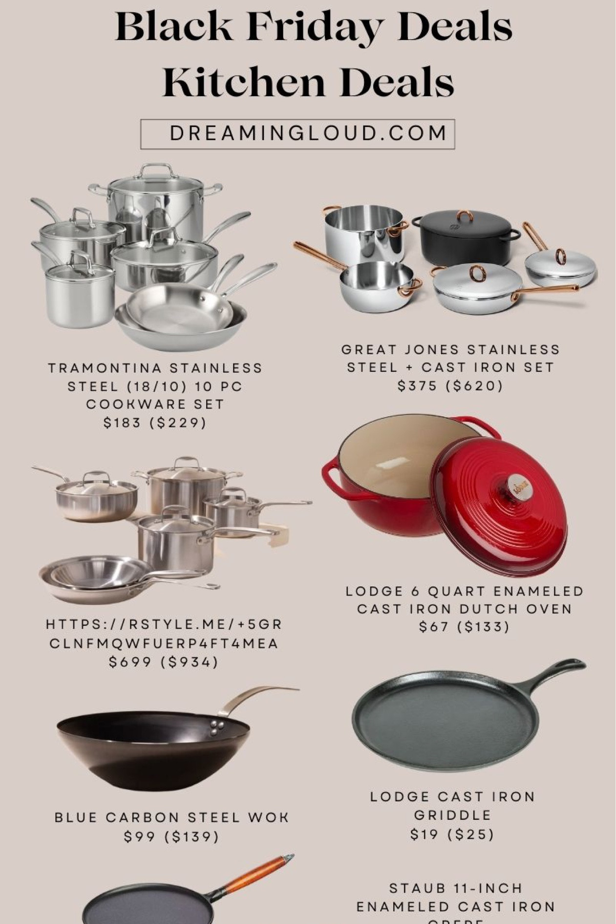 Best Black Friday deals on cookware 


#LTKCyberWeek #LTKhome #LTKGiftGuide
